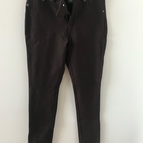 Simon Chang - EUC - Brown stretch Denim - Sz 10 - Picture 4 of 11